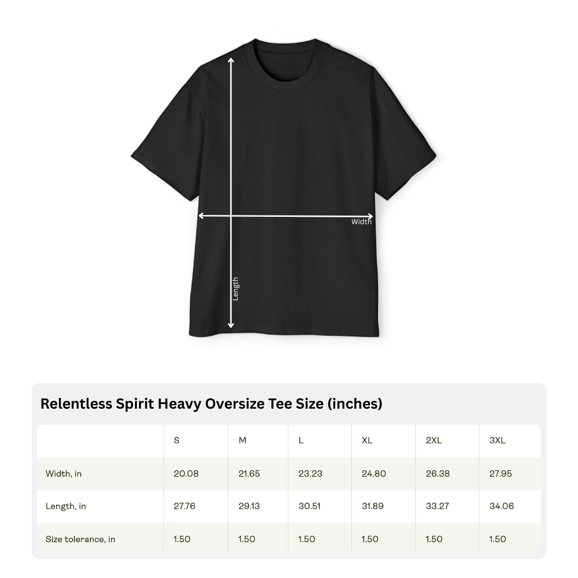 Relentless Spirit Heavy Oversized Tee